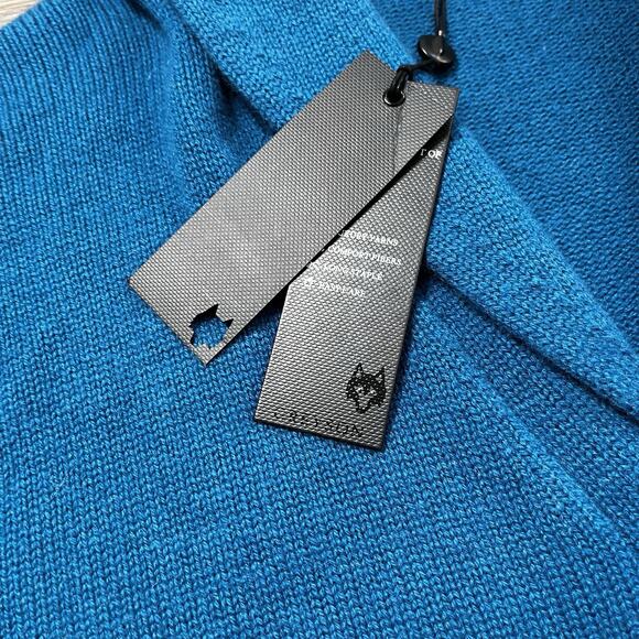 $458 Greyson Ottawa Shawl Cardigan Wool Cashmere Blue Sweater Mens Sz L MSP23S80 - Picture 3 of 10